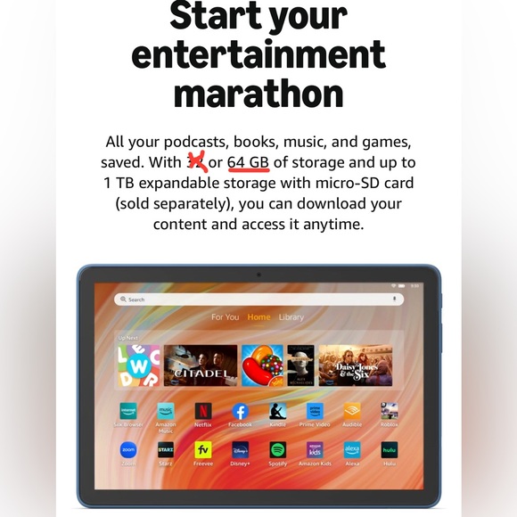 Amazon Fire HD 10 tablet (newest model) 10.1" vibrant Full HD screen BRAND NEW - Picture 11 of 11